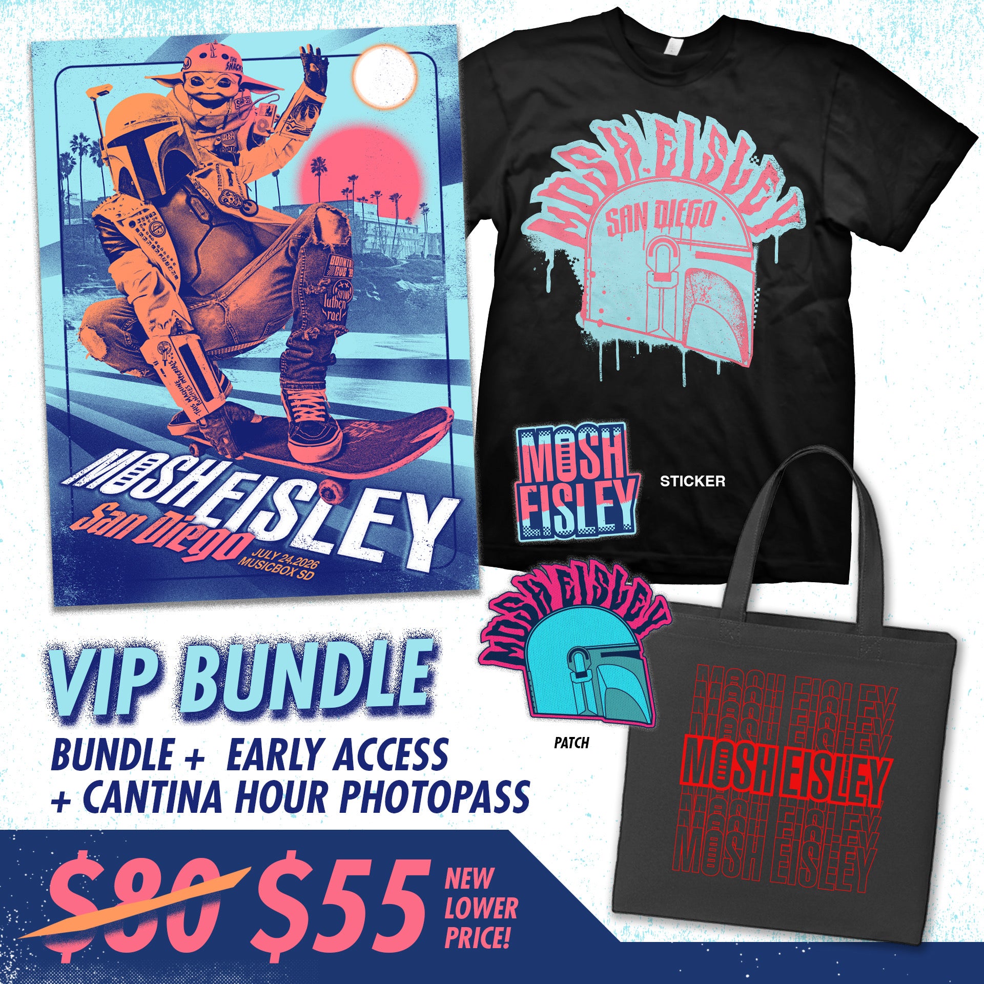 Mosh Eisley 2026 San Diego VIP Merch Bundle (EVENT TICKET NOT INCLUDED)